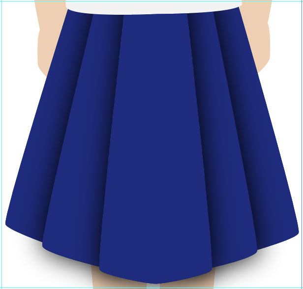 Váy nữ THCS-THPT (dây kéo, lưng thun hai bên)
